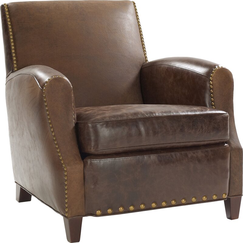 Leathercraft Parisian Leather Club Chair Wayfair   Parisian Leather Club Chair 